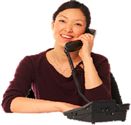 Photo of a smiling woman, Mira, on the phone.