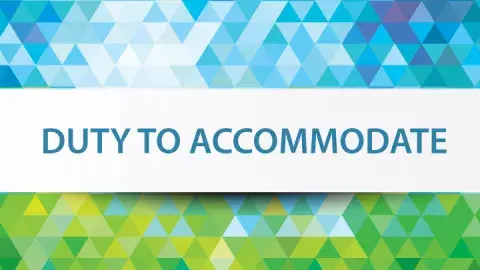 Human Rights and the Duty to Accommodate Cover photo. Links to Human Rights and the Duty to Accommodate