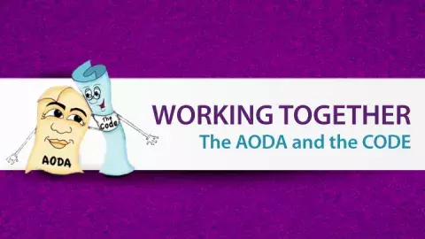 Working Together: The Code and the AODA Cover photo. Links to Working Together: The Code and the AODA